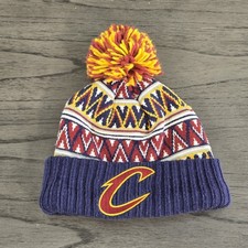 Mitchell Ness Cleveland Cavaliers Knit Cuffed Pom Beanie Winter Hat Cap