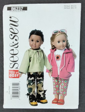 Butterick B6237 See Sew 18" Doll Clothes Sewing Pattern Jacket Pants Top-Uncut
