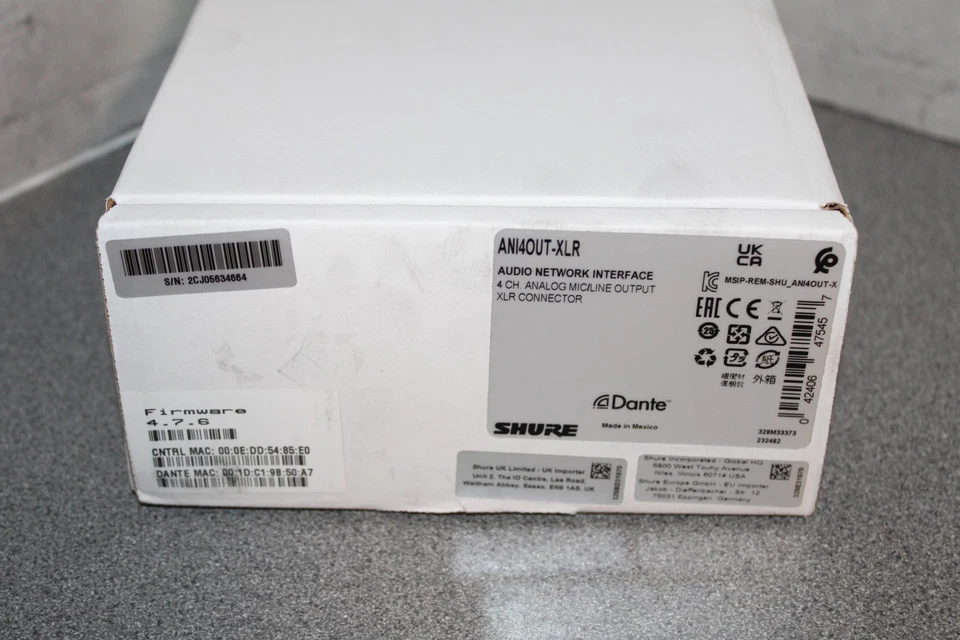 New Shure ANI4OUT-XLR Audio Network Interface - Image 2 of 4