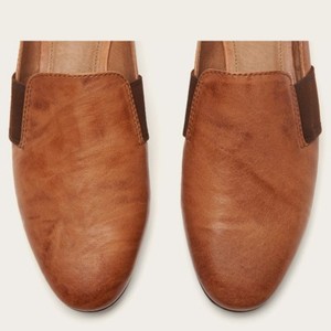 camel leather mules