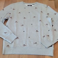 NWOT Mens Superdry AOP Embroidered Palm Tee Pullover Sweater Sweatshirt XL