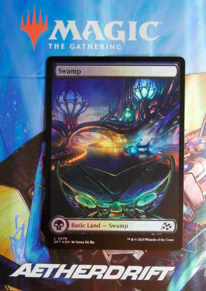 Swamp Extended Art Foil 0274 – Aetherdrift MTG Basic Land | eBay