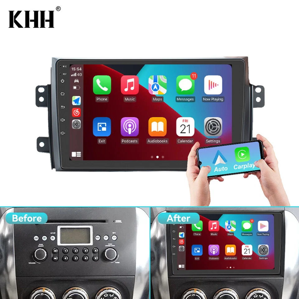 2+64GB Für Suzuki SX4 Fiat Sedici 06-13 Autoradio CarPlay Android13 BT GPS Navi - Bild 2 von 4