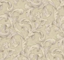 Acanthus Leaf Scroll Wallpaper Document by Wallquest DM20308