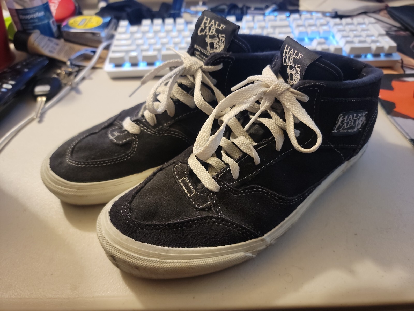 Vintage Made In USA Vans Half Cab Black 