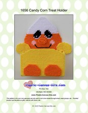 Halloween Candy Corn Treat Holder-Halloween- Plastic Canvas Pattern or Kit