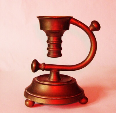 Vintage schwerer Messing Nachtstab / Kerzenständer stilvolles Design & sehr gut verarbeitet