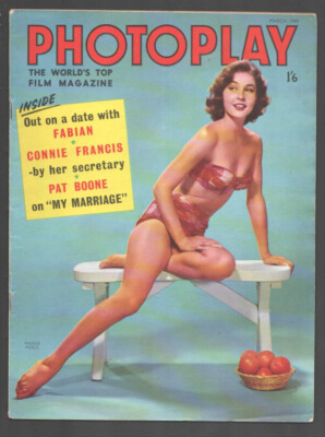 MAG: Photoplay British 3/1960-Maggie Pierce cover & feature-Fabian-Connie Fra...