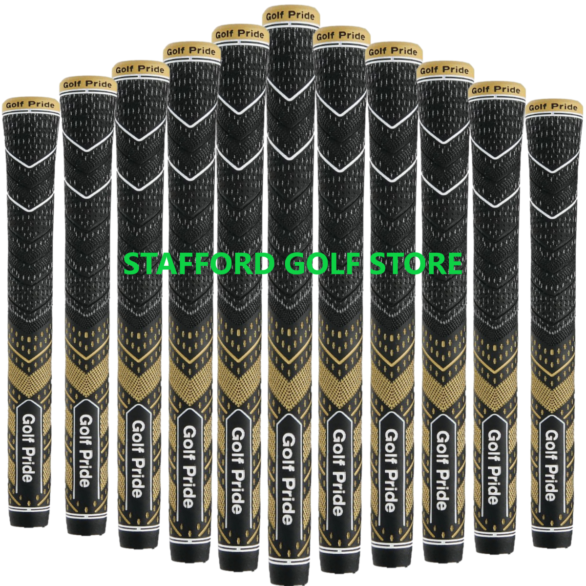 Golf Pride MCC Plus 4 Teams Golf Grips Standard/Midsize Black/Gold