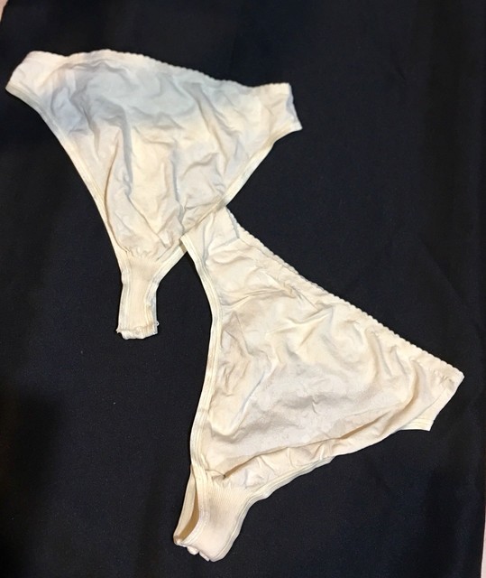 NEW2 Pair Ecru Maternity Stretch Lace Thong Panties Fits Hips 30”52