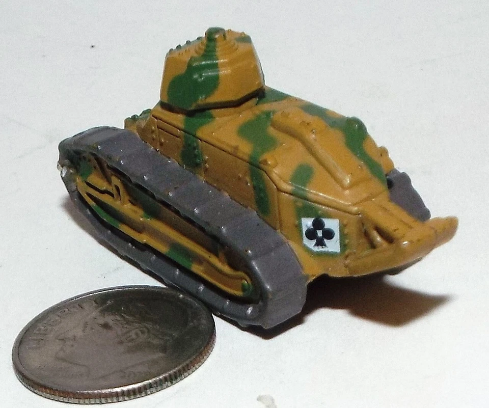 Small Micro Machine Plastic French Renault FT-17 Light Tank in Tan - Image 4 of 4