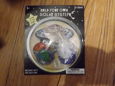 NEW Build Your Own Solar System Glow In The Dark 10 Count w/ fact sheet