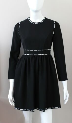 LANVIN midi dress black long sleeves rare piece F… - image 1