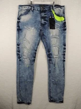 Men's Bleeker & Mercer Distressed Jeans with Rips sz 40/34 Dates Travel NWT $89