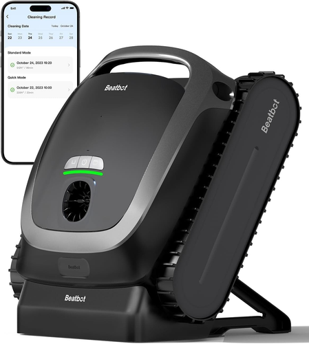 Cordless Robotic Pool Vacuum Cleaner - Intelligent Path Opimization, Cleans Floo