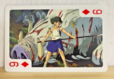 Princess Mononoke Okkoto-nushi San Ghibli Playing Card Diamond 9