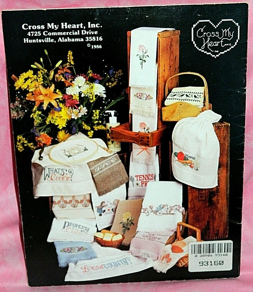 Cross My Heart At Your Fingertips Cross Stitch Chart Leaflet Towel Cook Kitchen - Image 2 of 2