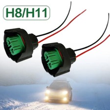2Pcs H11 H8 Female Connector Adapter Harness Wiring Socket Plug Fog Light DRL 