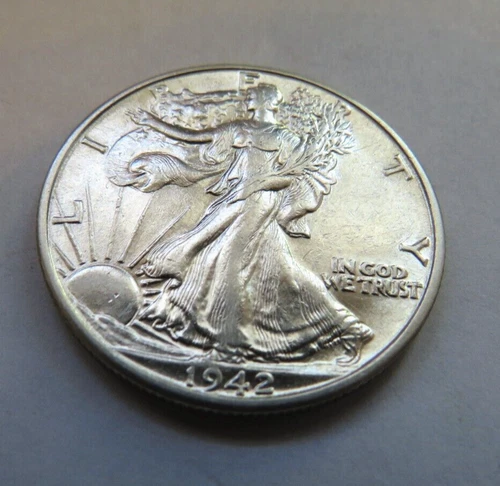 1942 S WALKING LIBERTY HALF DOLLAR BRILLIANT AU