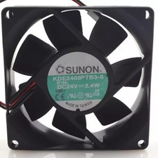 SUNON KDE2408PTB3-6A 8025 DC24V 2.4W 8CM 2-Wire Cooling Fan