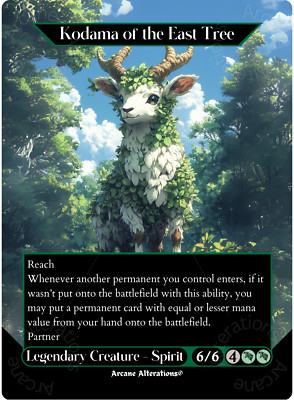 Kodama of the East Tree - Full Art Altered Art Custom Proxy Cards