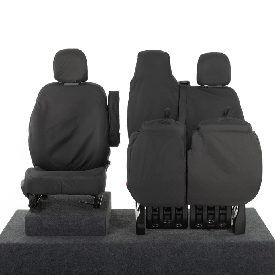 VAUXHALL VIVARO SEAT COVERS (ALL YEARS) (ALL MODELS) TAILORED BLACK - Image 3 of 4