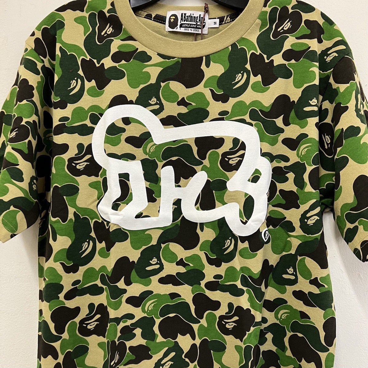 BAPE x Keith Haring Foundation ABC Camo Tee T Shirt Sz M bathing