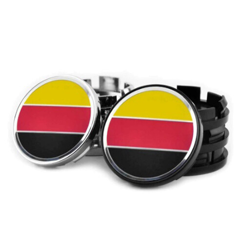 4x 60mm Deutsche Flagge Felgendeckel Nabendeckel Nabenkappen - Bild 1 von 4