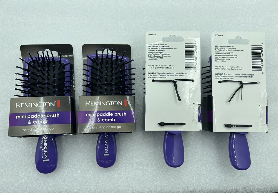 Juego de mini cepillo y peine de paleta Remington (LOTE de 4) para peinar viajes sobre la marcha Foto 3 de 3