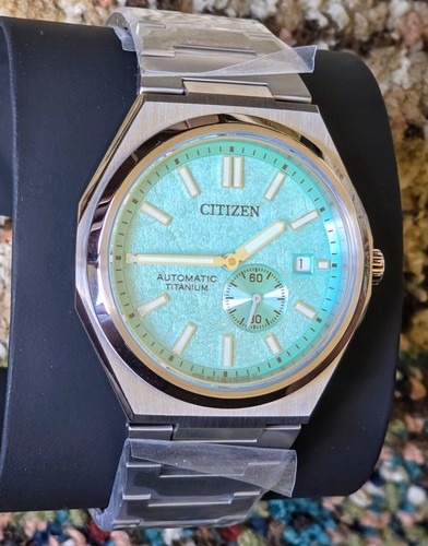 Citizen Zenshin Automatic Titanium Sapphire NJ0180-80M Green Dial Men's Watch - 第 2/8 張圖片