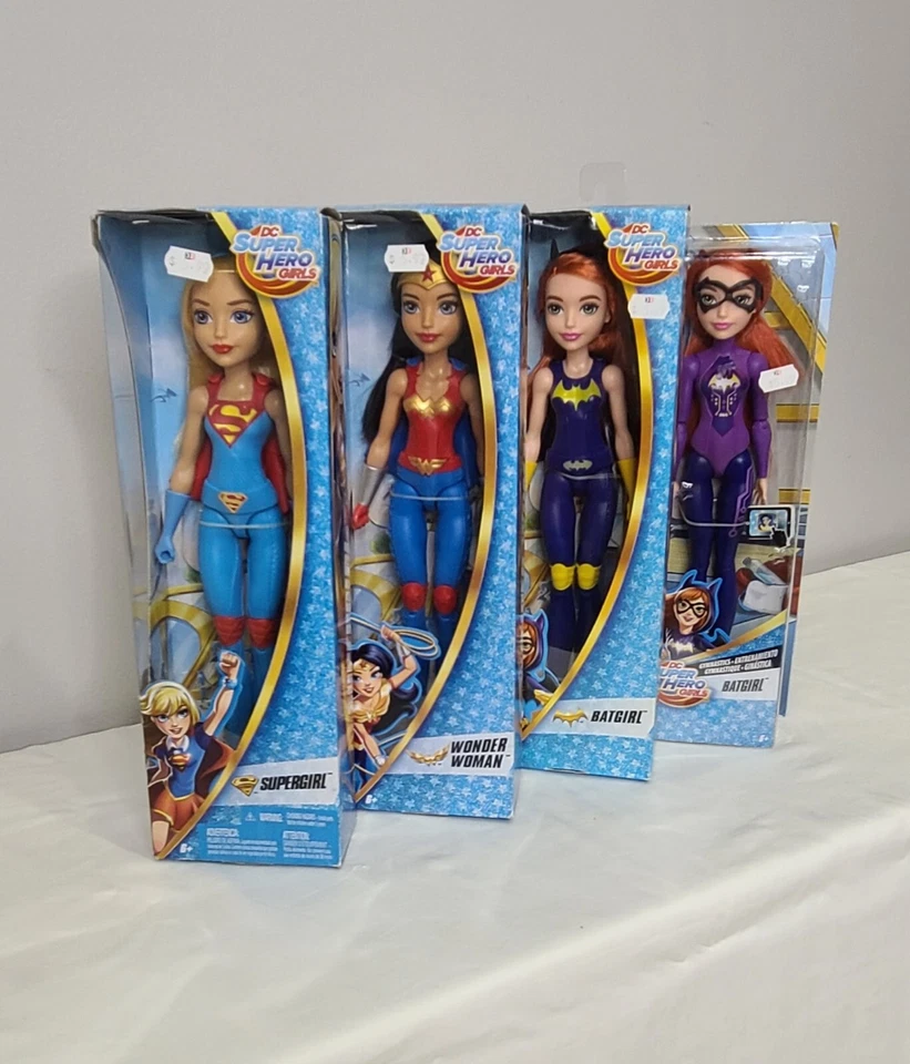 DC SUPER HERO GIRLS - WONDER WOMEN SUPERGIRL BATGIRL - Lote de 4 🔥Figuras de acción Foto 2 de 4