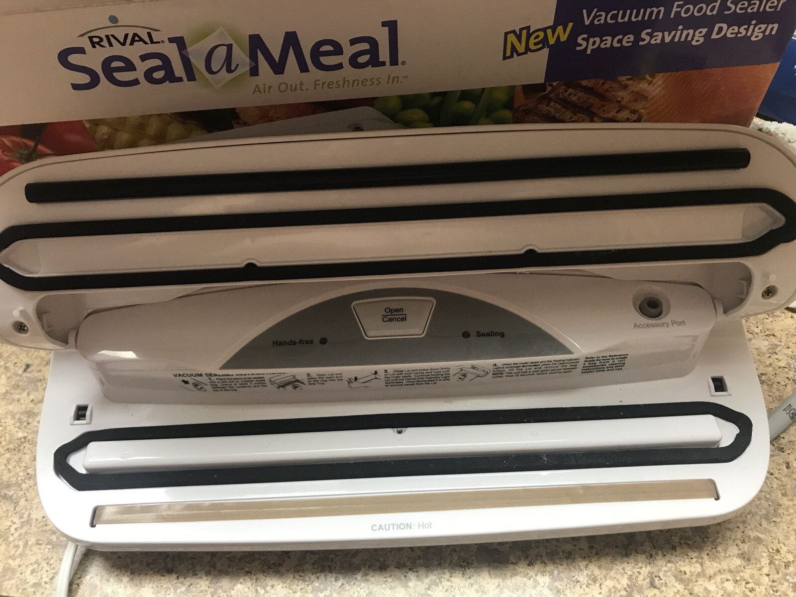 Rival Sunbeam SealaMeal VS108 Vacuum Food Sealer With Manual+Smart