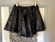 Double Platinum Performancewear Black Sequin Skirt Adult XS