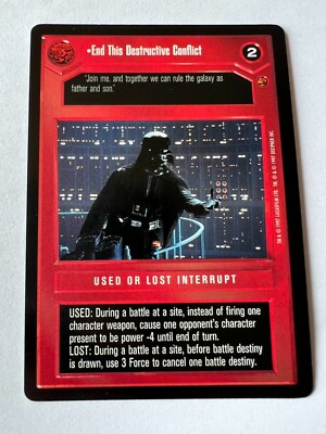 Star Wars CCG End This Destructive Conflict, Cloud City FS Eligible Dollar Rare