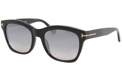 Tom Ford FT 0614-F 01C Shiny Black/ Smoke Mirrored Lens  display picture 3
