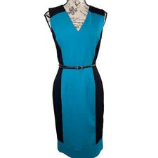 Calvin Klein Knee Length Color Block Dress