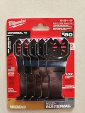 Milwaukee 49-25-1135 Multi-Tool Wood & Multi-Purpose Blade Kit - 5-Pack