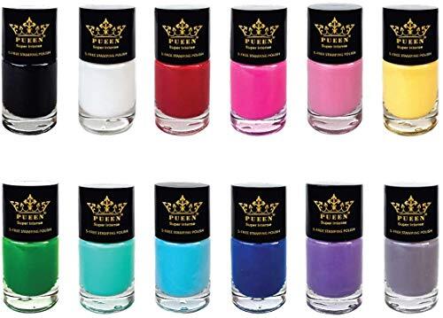 Super Intense Nail Polish for Nail Stamping Nail Color Lacquer - Set of 12 Co...