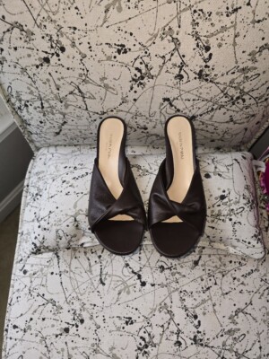 Beautiful Dark Brown Marion Parke Parke Open Toe Heels