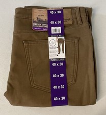 Weatherproof Vintage Men's Fleece Lined Stretch Canvas Pant 40x30 Regular WHEAT