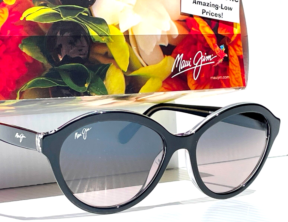 NEW Maui Jim MARIANA Black Crystal POLARIZED Grey GLASS Lens