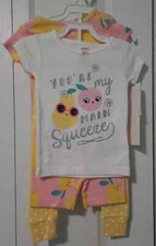 New Carters Toddler Girls 4-Piece Main Squeeze Fruit Pajama Set 3 4 5