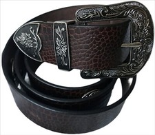 Unisex Western Brown leather belt. GK22