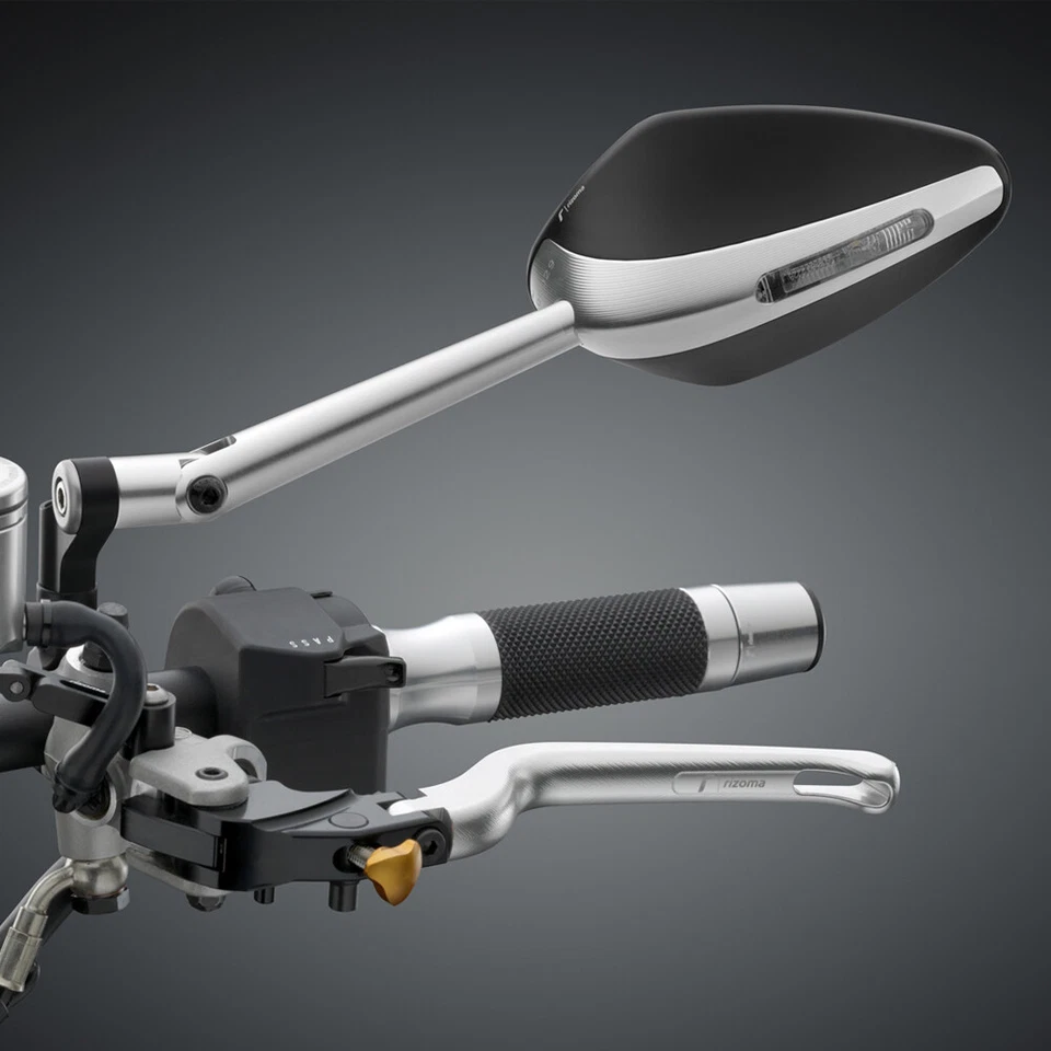 SPECCHIO RETROVISORE DX/SX [RIZOMA] VELOCE L NAKED - PER MOTO / ARGENTO - BS306A - Immagine 3 di 4