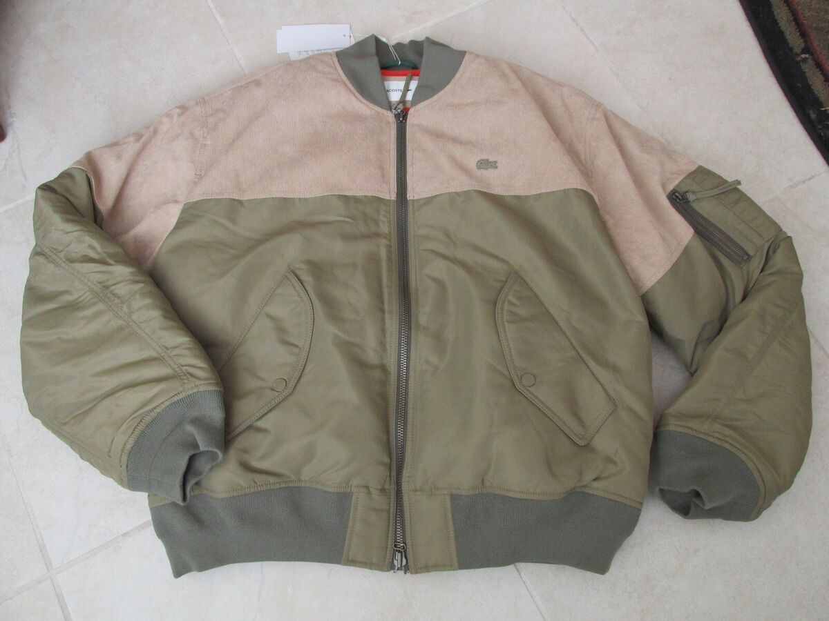 NEW LACOSTE Bimaterial Quilted Zip Bomber Jacket MENS XL/2XL NEW LACOSTE Bimaterial Quilted Zip Bomber Jacket MENS XL/2XL