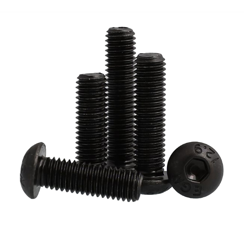 M4 M5 M6 Button Dome Head Allen Bolts Hex Socket Screws Black High
