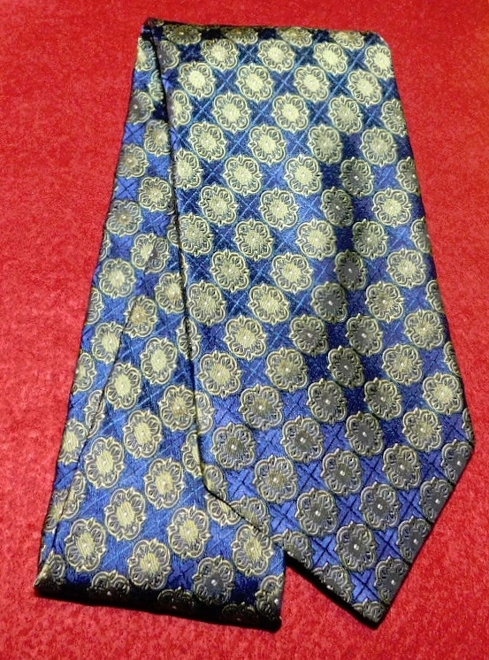 IKE BEHAR 美国制造浅蓝色/绿色花卉领带-领带-设计师领带。 — 第 2/3 张图片