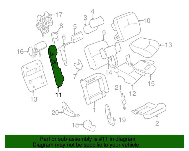 Cubierta de asiento lateral izquierdo Cadillac Seville 1998-2004 OEM GM 16820111 Foto 4 de 4