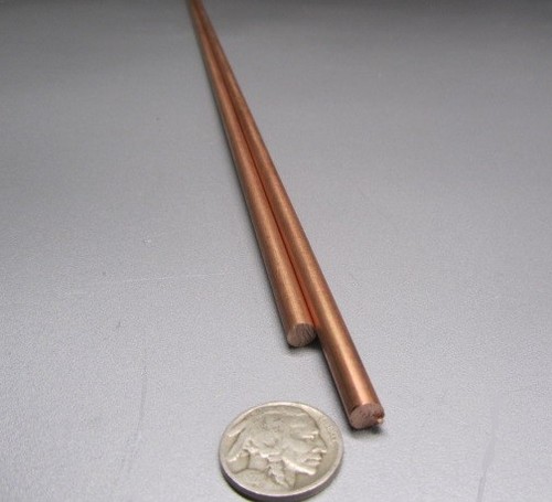 Varilla de cobre 110 1/4" de diámetro x 24" pulgadas de largo, 2 unidades, 4 pies en total - Imagen 12 de 12