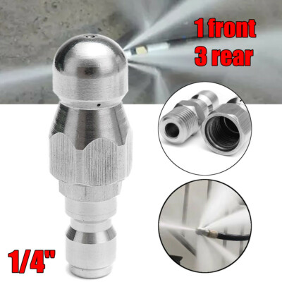 #ad Pressure Washer Cleaning Drain Rotary Sewer Jetter Pipe Nozzle 1 Front 3 Rear $15.96